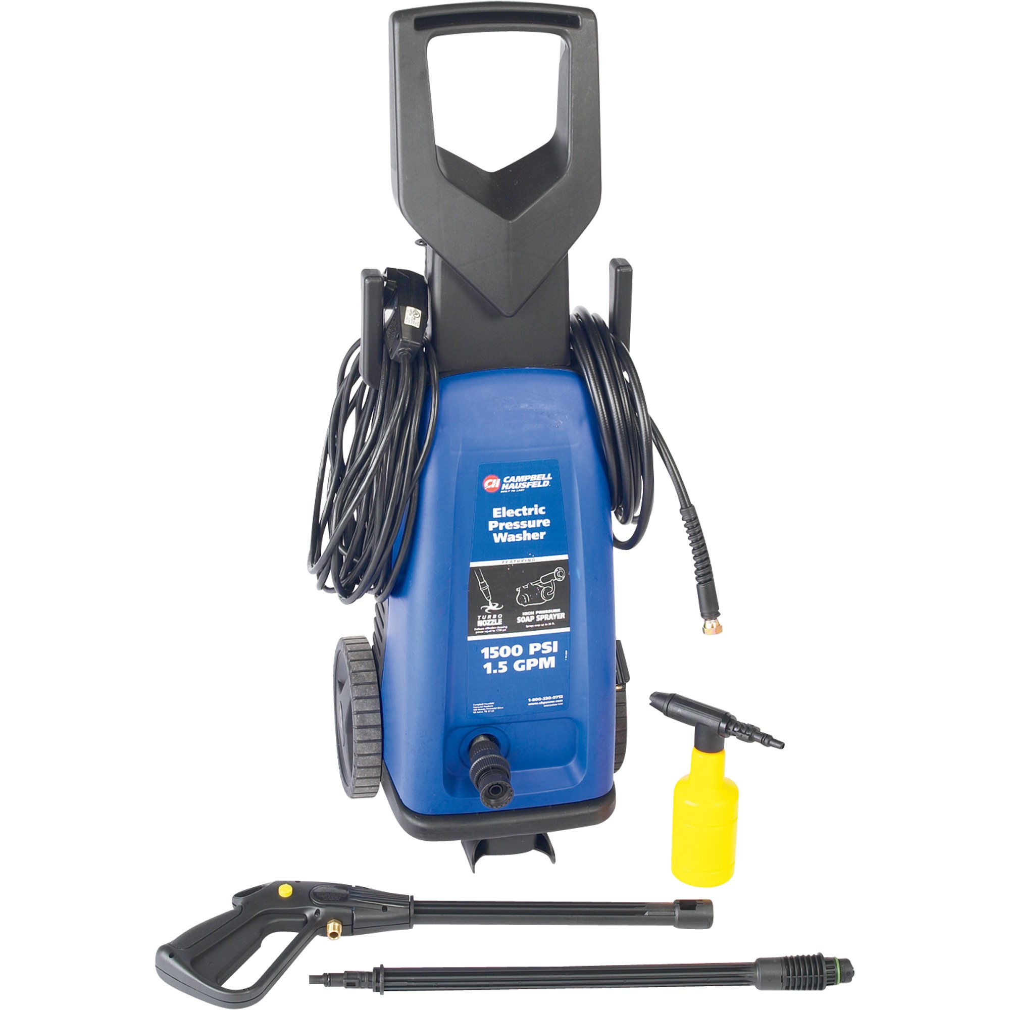 Campbell Hausfeld Reconditioned Electric Pressure Washer with Soap Injection — 1500 PSI, 1.5 GPM, Model# RBPW1581LE